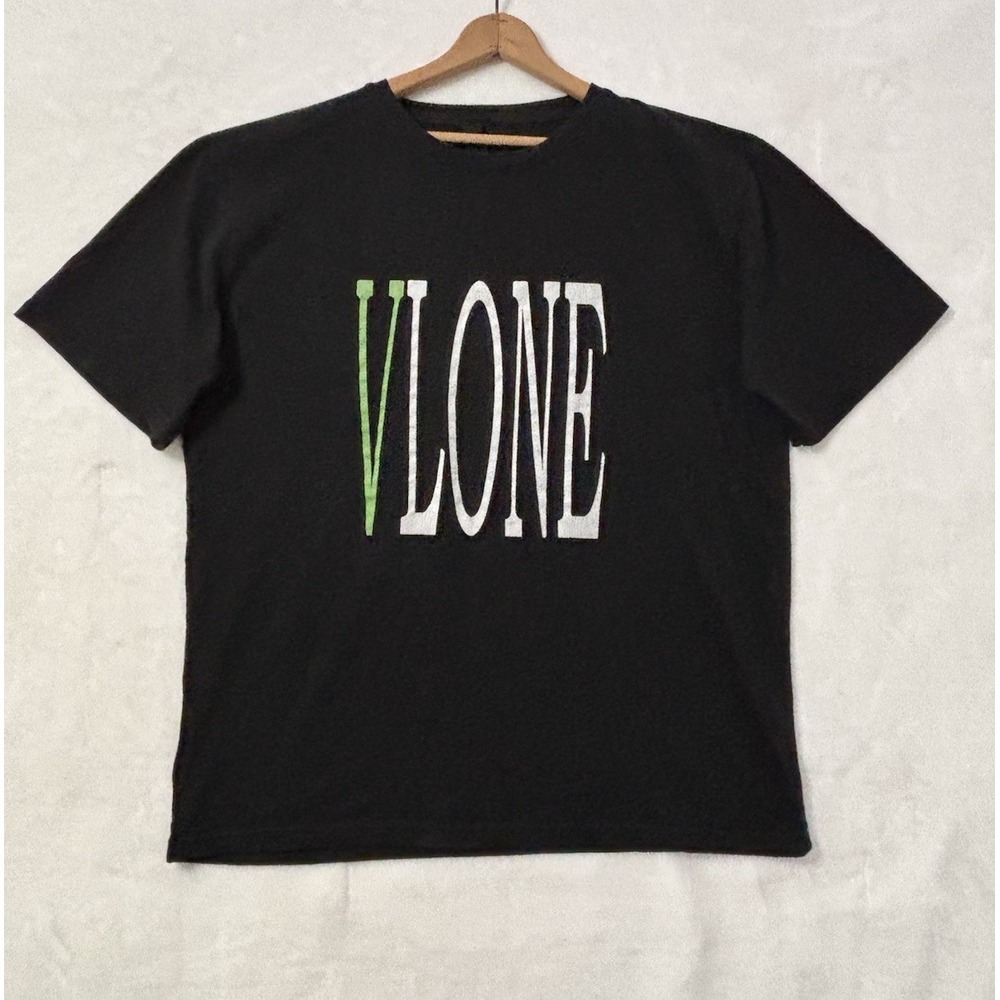 Off-White x Know Wave VLONE Graphic Tee Black Green Short Sleeve Size XXL 0695
